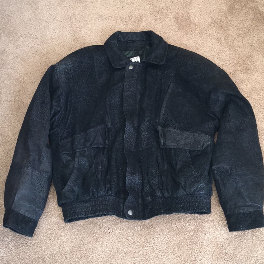 Pelle Cuir Vintage leather bomber jacket